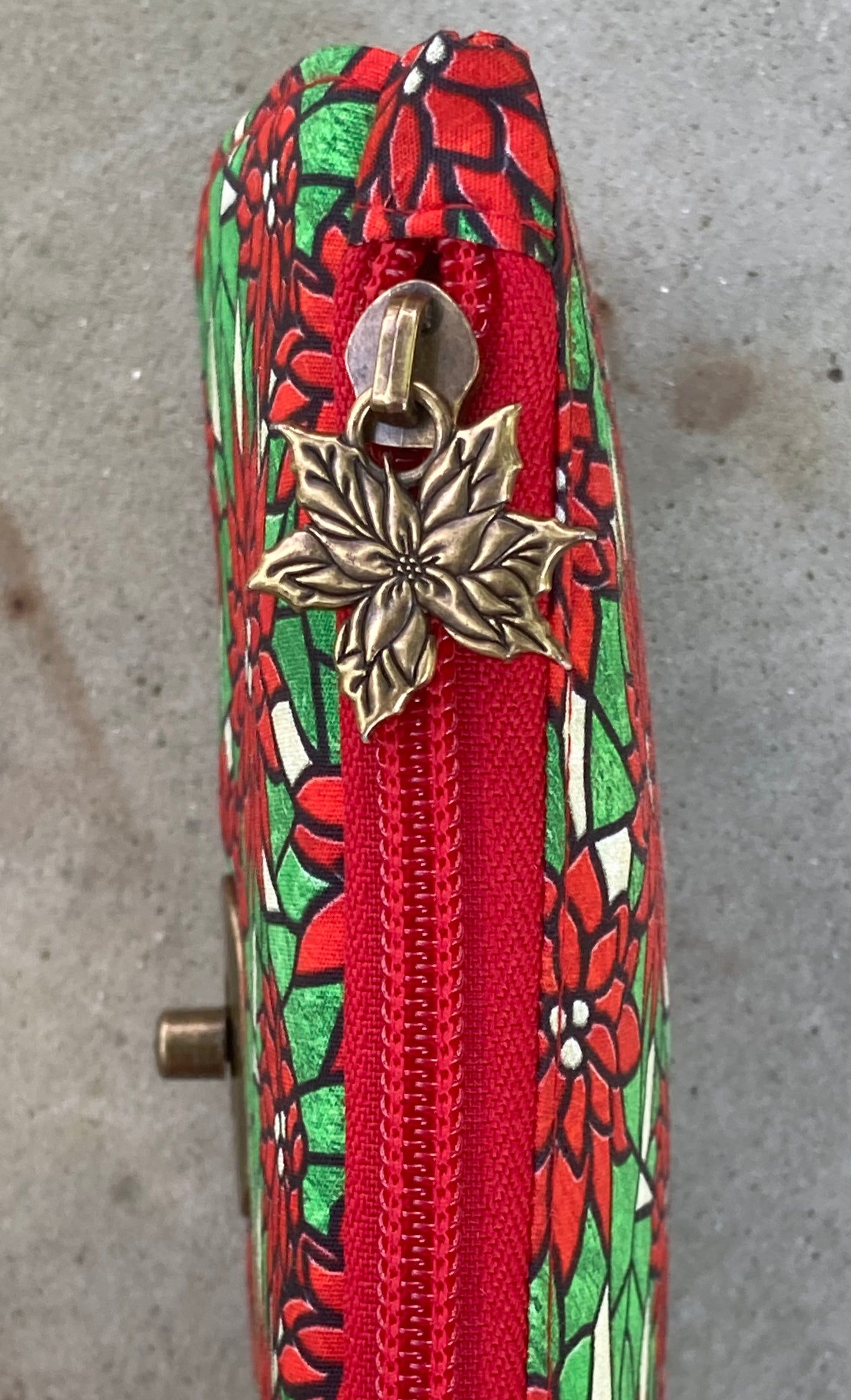 Poinsettia Folding Clutch Wallet