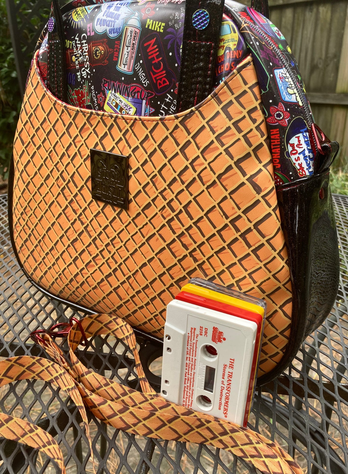 Coffee and Contimplation Bowler Handbag with Crossbody Strap