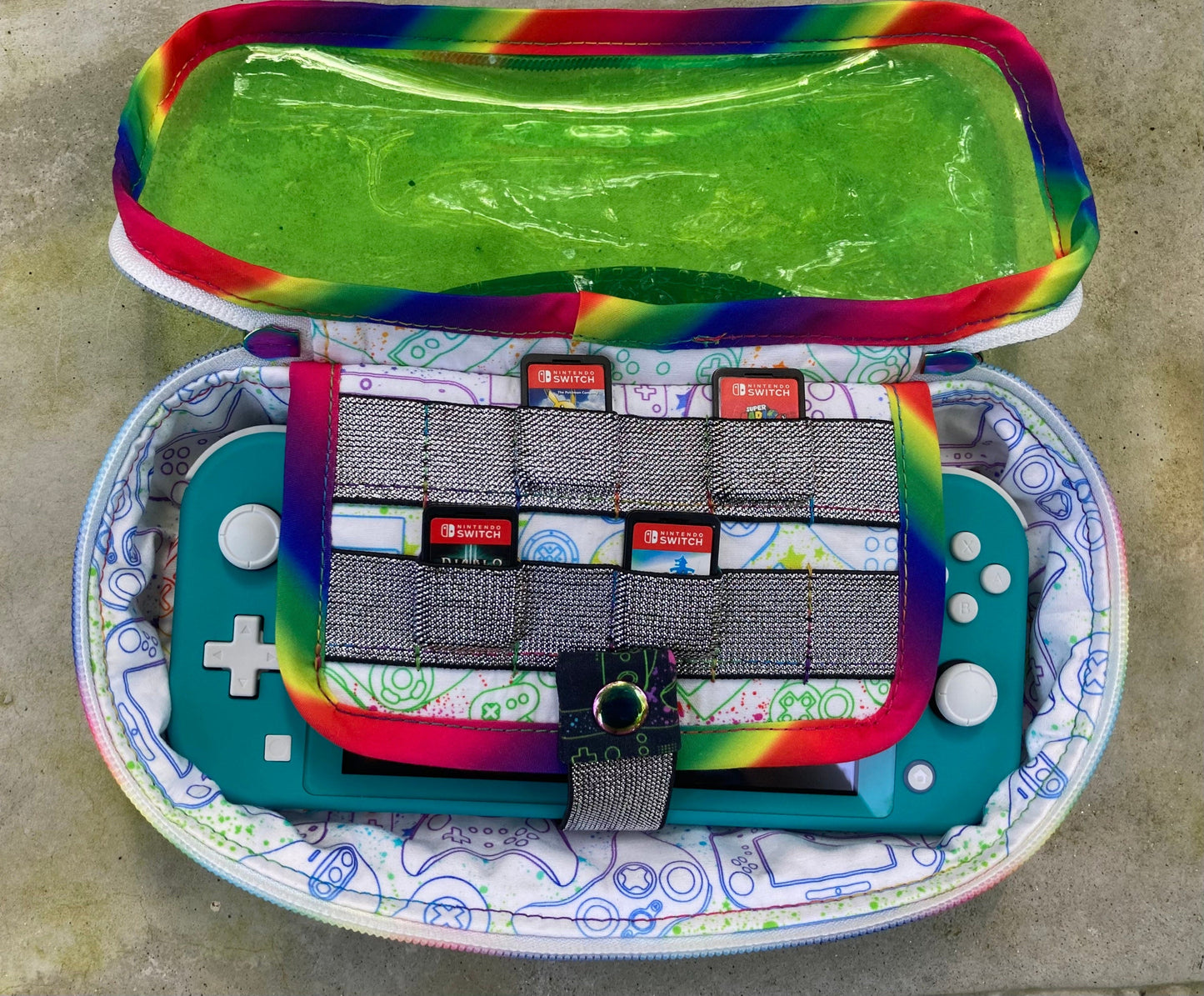 Custom Clear Front Handheld Game System Carrying Cases