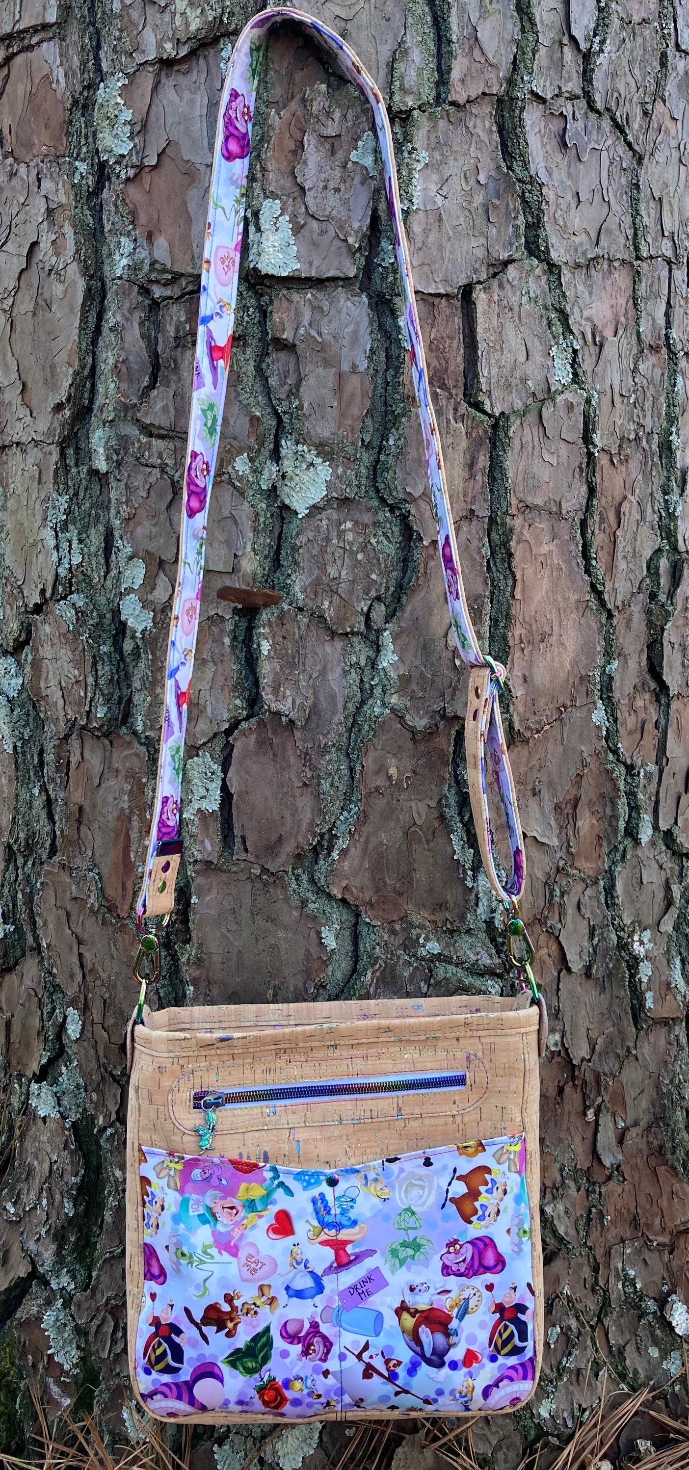 Inspired Tea Party Zippered Pocket Crossbody Bag