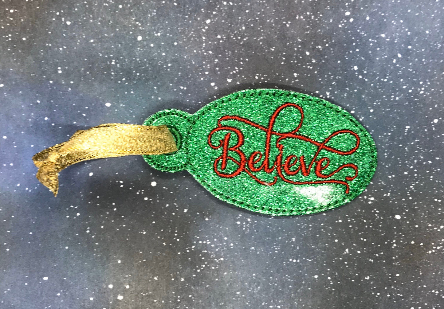 Believe Christmas Ornament and Snaptab Keychain