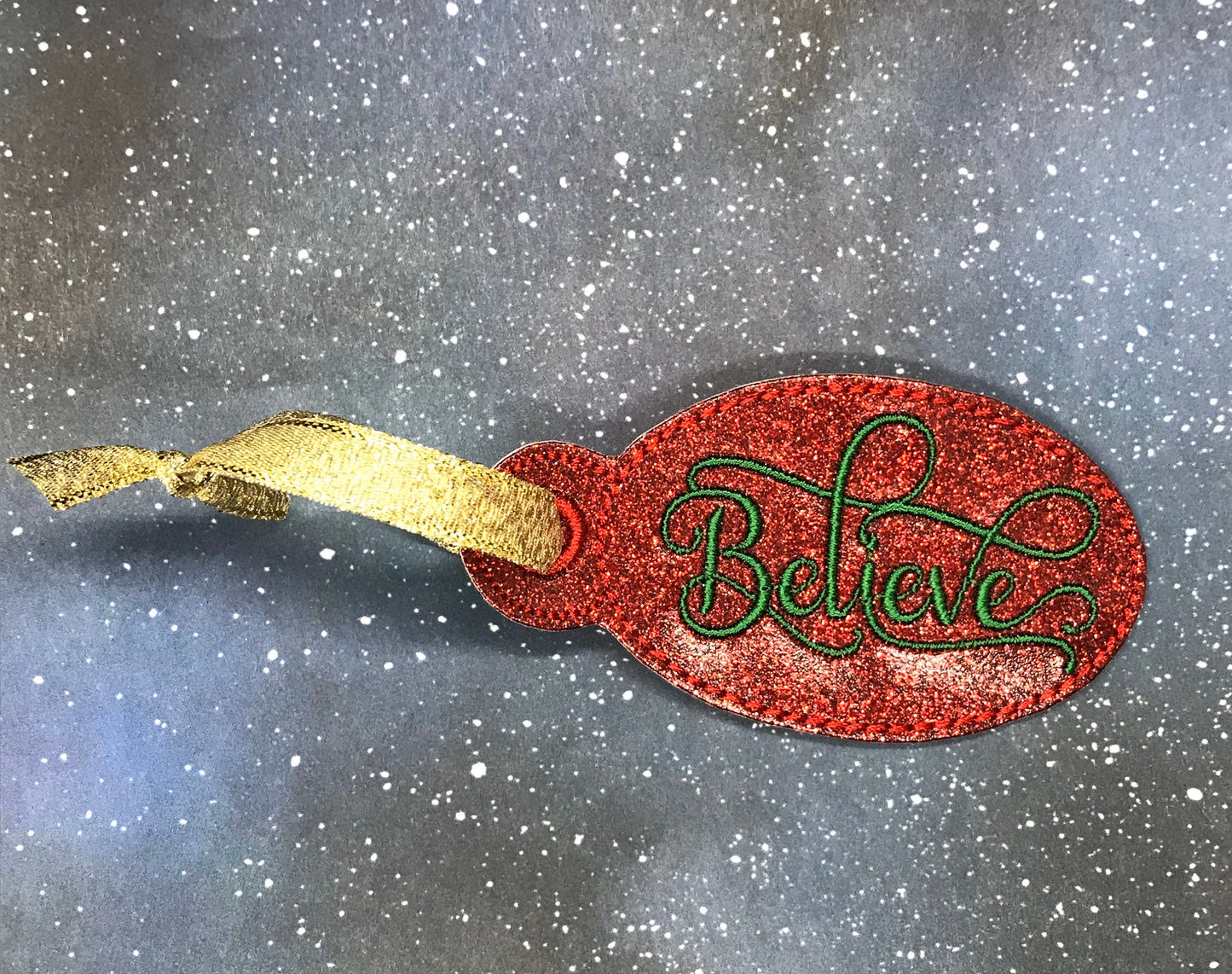 Believe Christmas Ornament and Snaptab Keychain