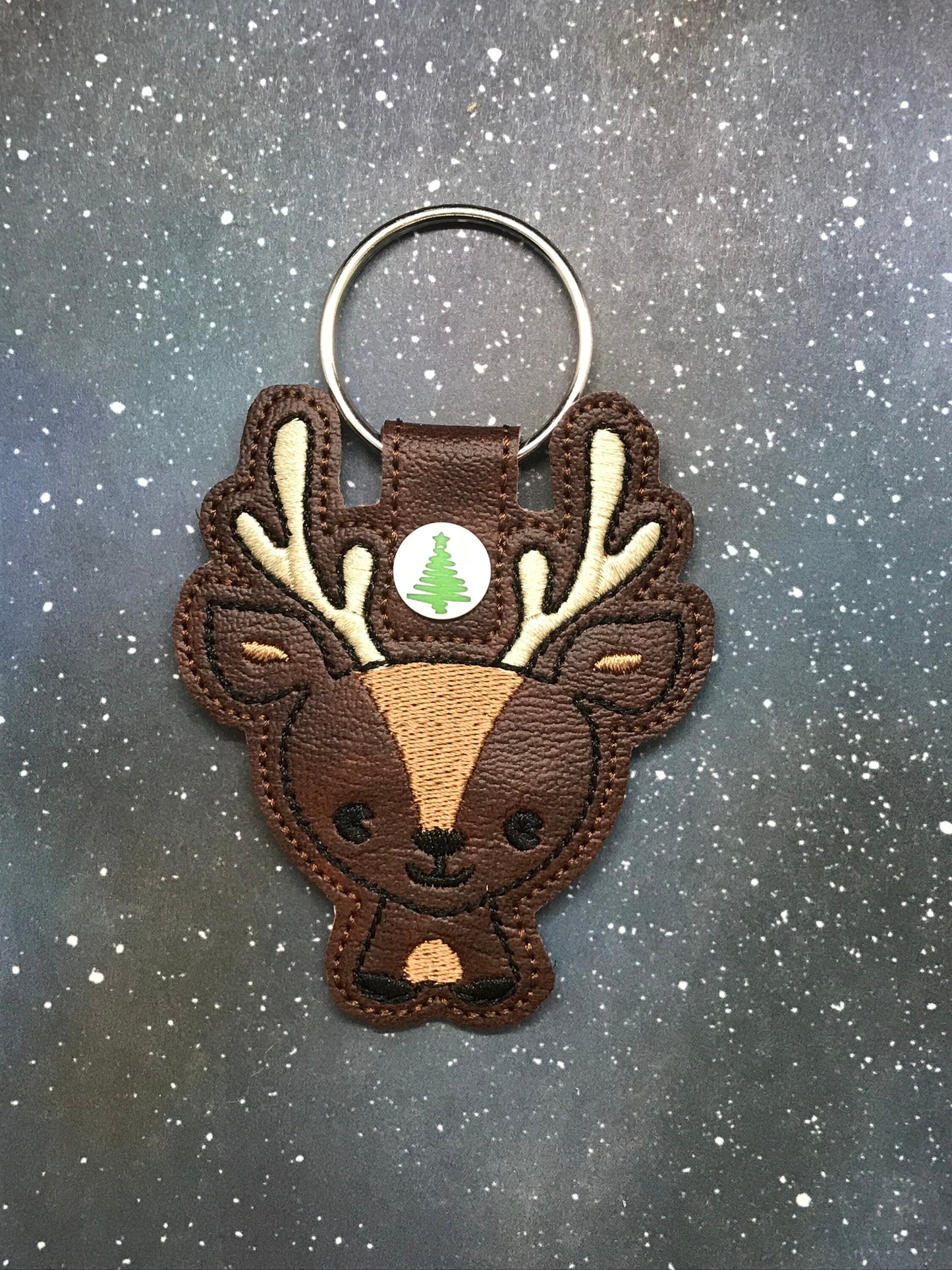 Santa and His Reindeer Snaptab Keychain