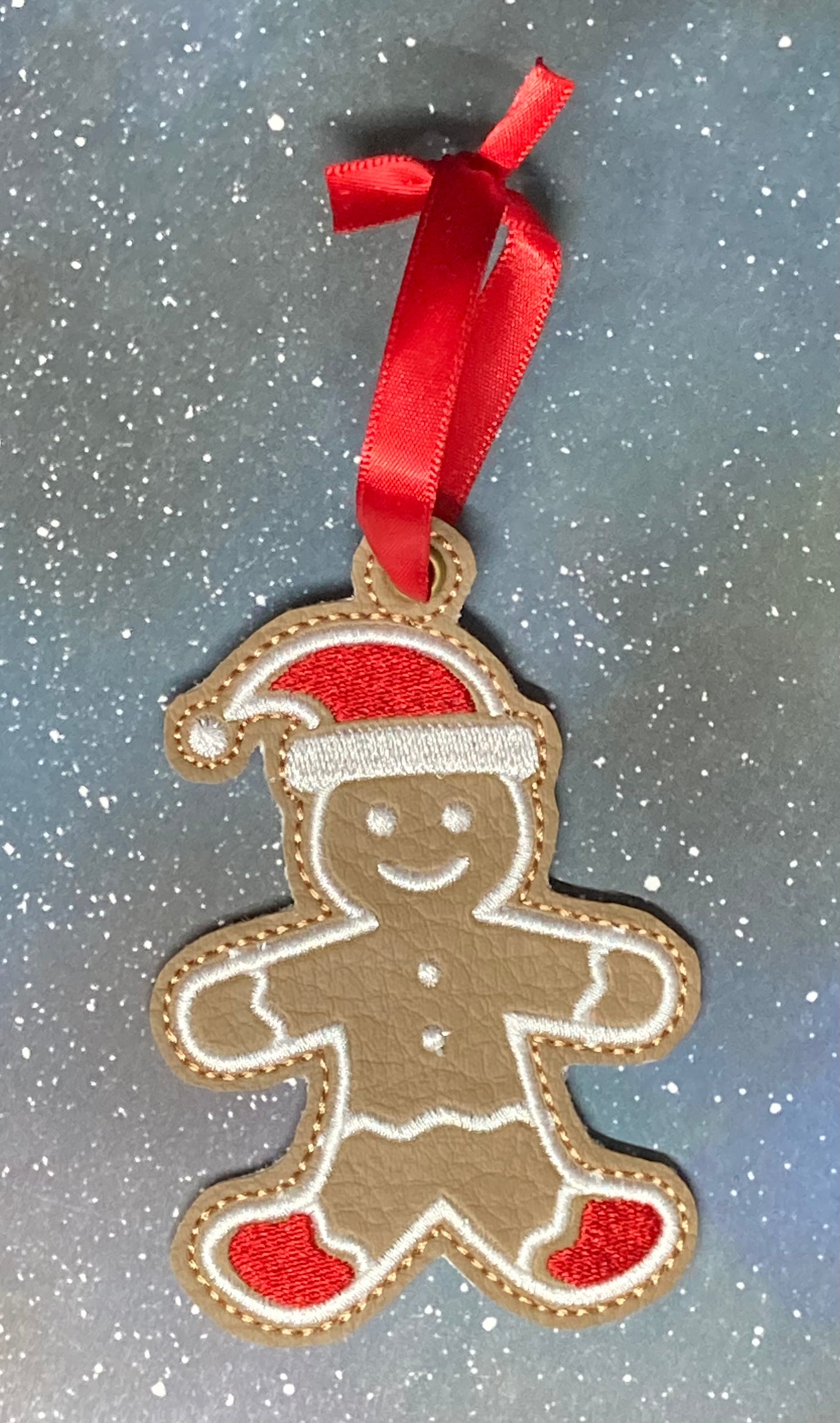 Embroidered Gingerbread Ornaments