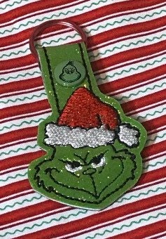 Christmas Monster Snaptab Keychain