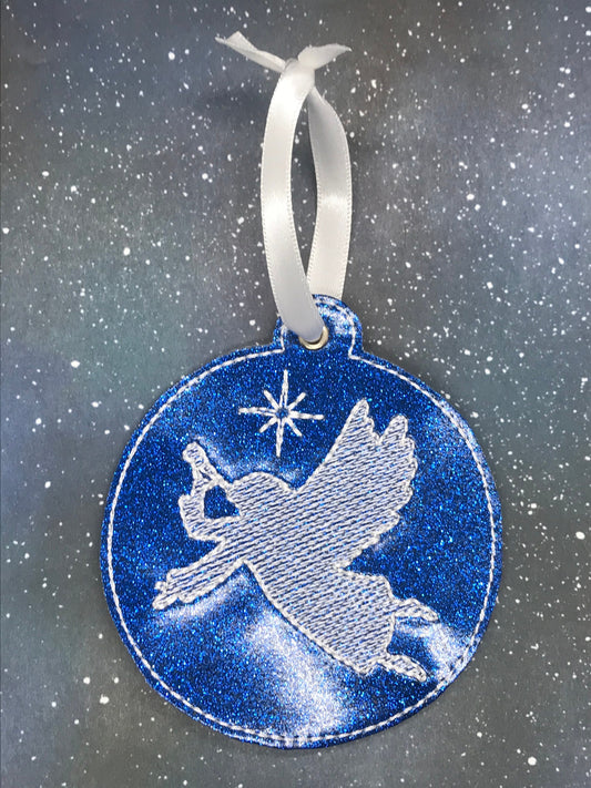 Vinyl Embroidered Angel Ornament