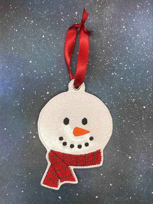 Cute Snowman with Scarf Ornament